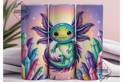 Magical Axolotl 20oz Tumbler Wrap Sublimation sassyprint 