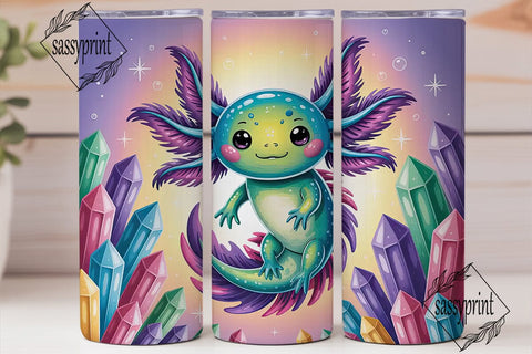 Magical Axolotl 20oz Tumbler Wrap Sublimation sassyprint 