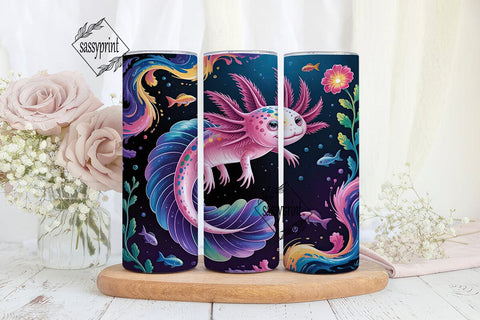 Magical Axolotl 20oz Tumbler Wrap Sublimation sassyprint 
