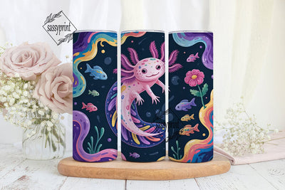 Magical Axolotl 20oz Tumbler Wrap Sublimation sassyprint 
