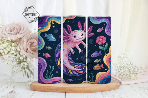 Magical Axolotl 20oz Tumbler Wrap Sublimation sassyprint 