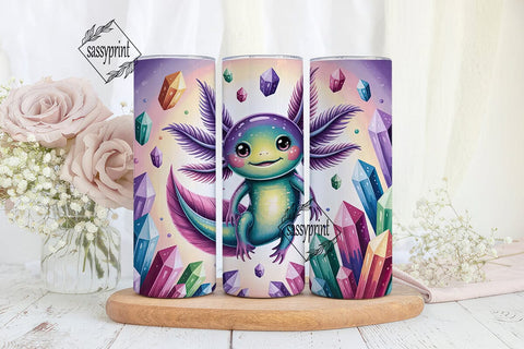 Magical Axolotl 20oz Tumbler Wrap Sublimation sassyprint 