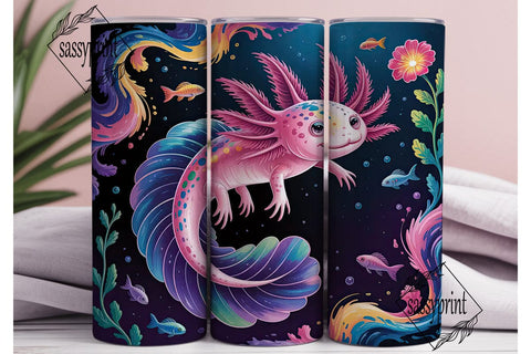 Magical Axolotl 20oz Tumbler Wrap Sublimation sassyprint 