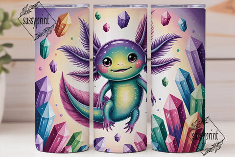 Magical Axolotl 20oz Tumbler Wrap Sublimation sassyprint 