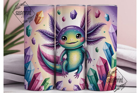 Magical Axolotl 20oz Tumbler Wrap Sublimation sassyprint 