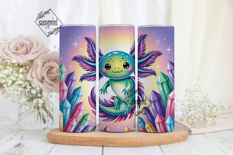 Magical Axolotl 20oz Tumbler Wrap Sublimation sassyprint 