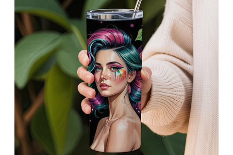 Magical Black Woman 20oz Tumbler Wrap Sublimation DesignSVG 