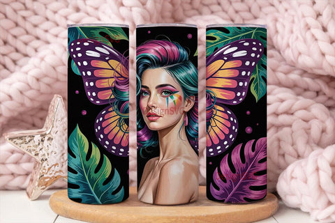 Magical Black Woman 20oz Tumbler Wrap Sublimation DesignSVG 