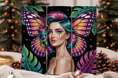 Magical Black Woman 20oz Tumbler Wrap Sublimation DesignSVG 