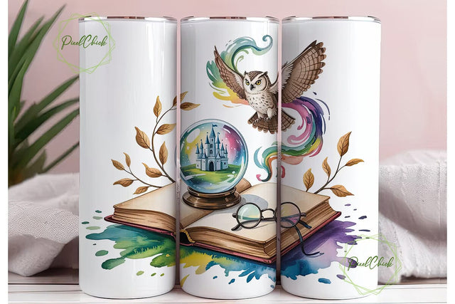 Magical Book Tumbler Wrap Sublimation PixelChick 