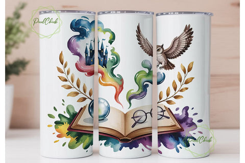 Magical Book Tumbler Wrap Sublimation PixelChick 