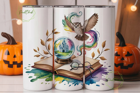Magical Book Tumbler Wrap Sublimation PixelChick 