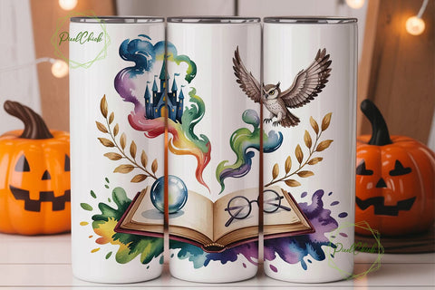Magical Book Tumbler Wrap Sublimation PixelChick 