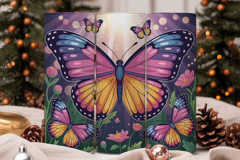 Magical Butterfly 20oz Tumbler Wrap Sublimation DesignSVG 
