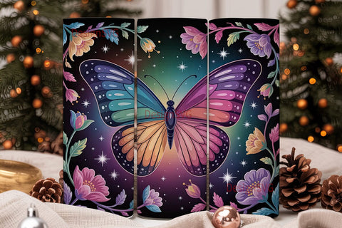 Magical Butterfly 20oz Tumbler Wrap Sublimation DesignSVG 