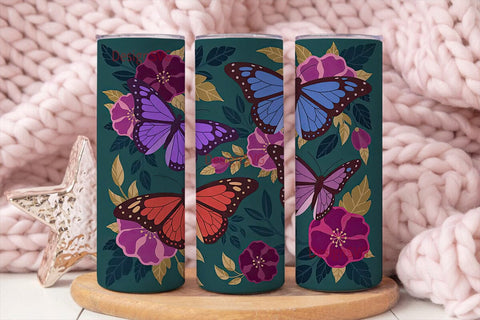 Magical Butterfly 20oz Tumbler Wrap Sublimation DesignSVG 