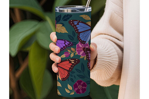 Magical Butterfly 20oz Tumbler Wrap Sublimation DesignSVG 