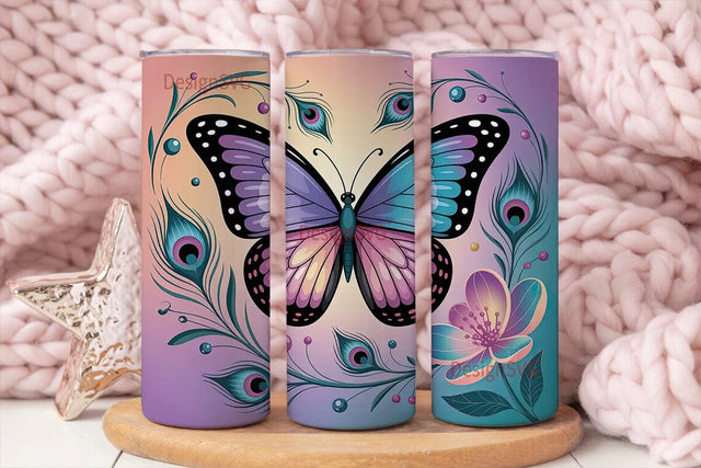 Magical Butterfly 20oz Tumbler Wrap Sublimation DesignSVG 