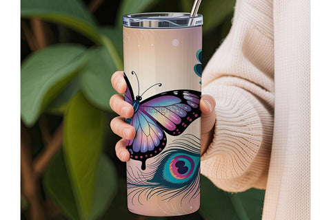 Magical Butterfly 20oz Tumbler Wrap Sublimation DesignSVG 