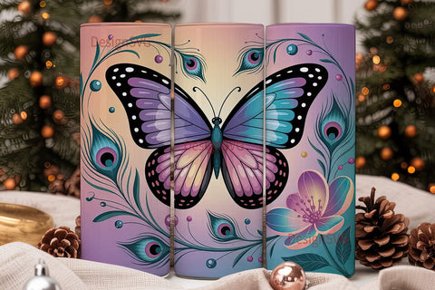 Magical Butterfly 20oz Tumbler Wrap Sublimation DesignSVG 