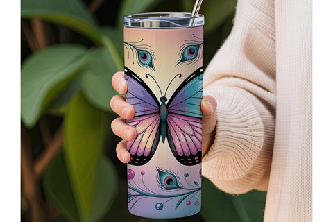 Magical Butterfly 20oz Tumbler Wrap Sublimation DesignSVG 