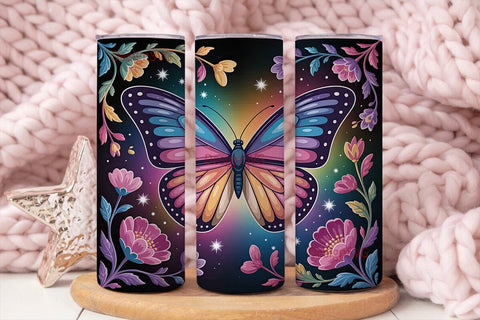 Magical Butterfly 20oz Tumbler Wrap Sublimation DesignSVG 