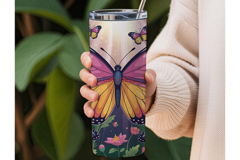 Magical Butterfly 20oz Tumbler Wrap Sublimation DesignSVG 