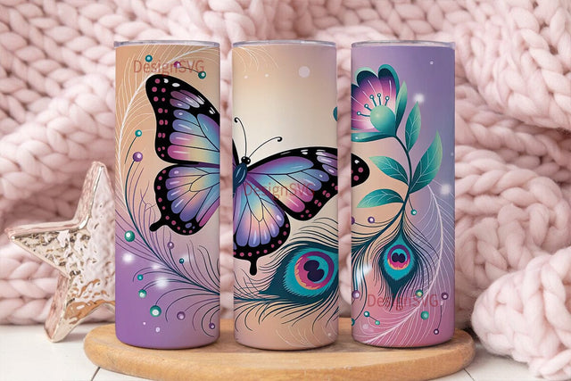 Magical Butterfly 20oz Tumbler Wrap Sublimation DesignSVG 