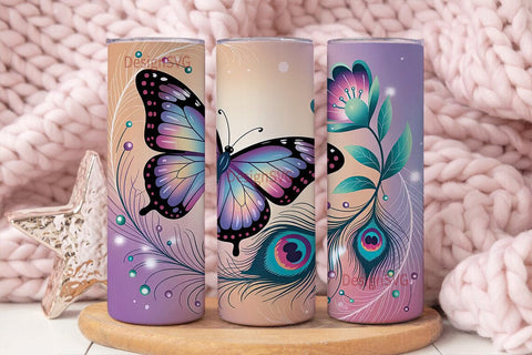 Magical Butterfly 20oz Tumbler Wrap Sublimation DesignSVG 