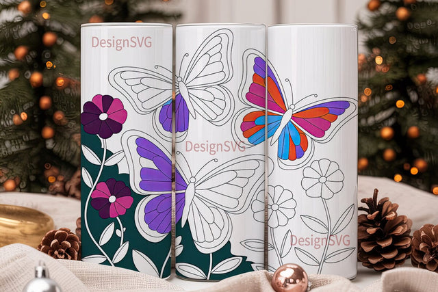 Magical Butterfly 20oz Tumbler Wrap Sublimation DesignSVG 
