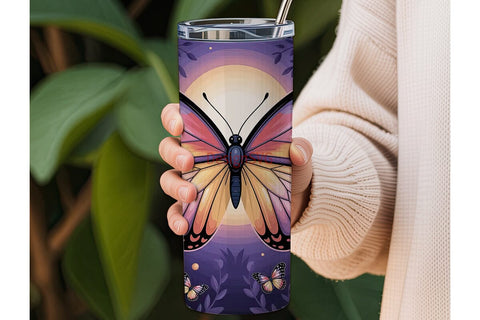 Magical Butterfly 20oz Tumbler Wrap Sublimation DesignSVG 