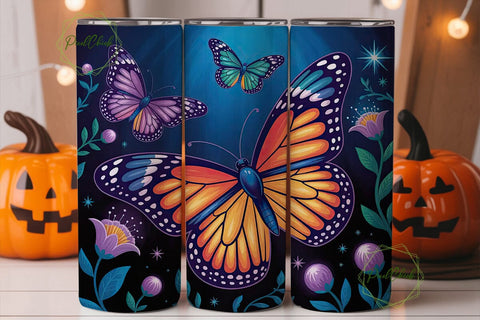 Magical Butterfly 20oz Tumbler Wrap Sublimation PixelChick 