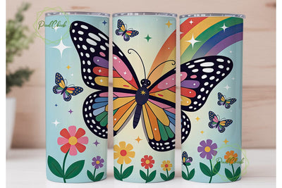 Magical Butterfly 20oz Tumbler Wrap Sublimation PixelChick 