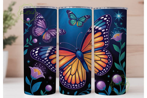 Magical Butterfly 20oz Tumbler Wrap Sublimation PixelChick 