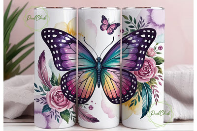 Magical Butterfly 20oz Tumbler Wrap Sublimation PixelChick 