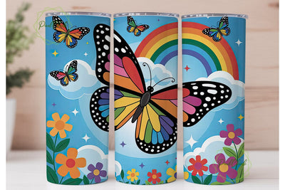 Magical Butterfly 20oz Tumbler Wrap Sublimation PixelChick 