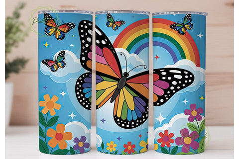 Magical Butterfly 20oz Tumbler Wrap Sublimation PixelChick 