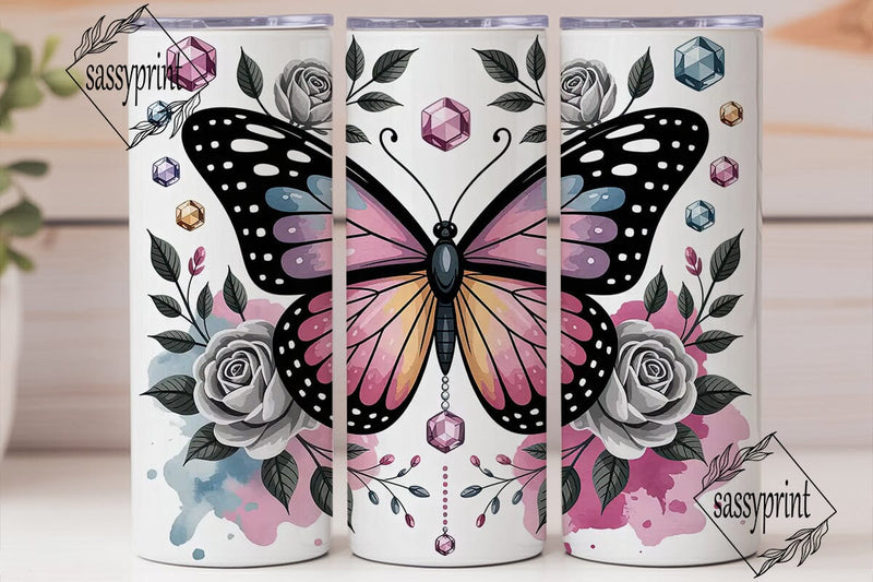 Magical Butterfly 20oz Tumbler Wrap Sublimation sassyprint 