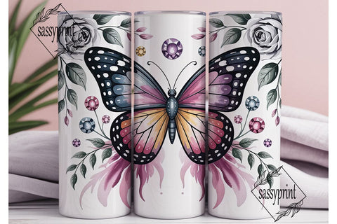 Magical Butterfly 20oz Tumbler Wrap Sublimation sassyprint 