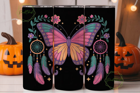 Magical Butterfly Dreamcatcher Tumbler Sublimation PixelChick 