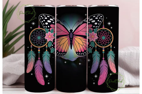 Magical Butterfly Dreamcatcher Tumbler Sublimation PixelChick 