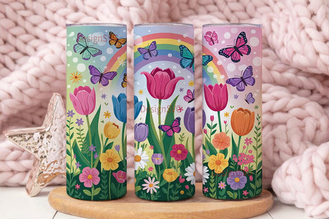 Magical Butterfly Garden 20oz Tumbler Sublimation DesignSVG 