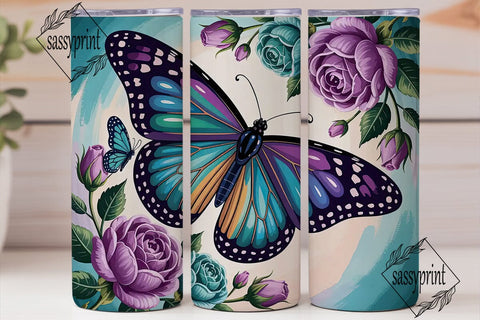 Magical Butterfly Garden 20oz Tumbler Sublimation sassyprint 