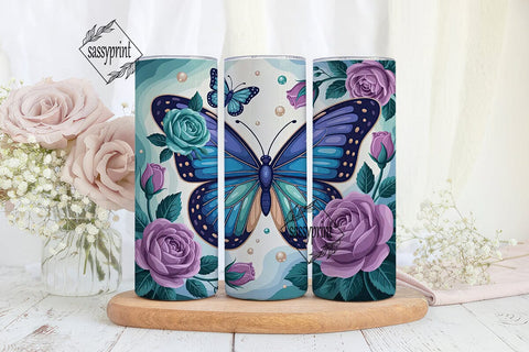Magical Butterfly Garden 20oz Tumbler Sublimation sassyprint 