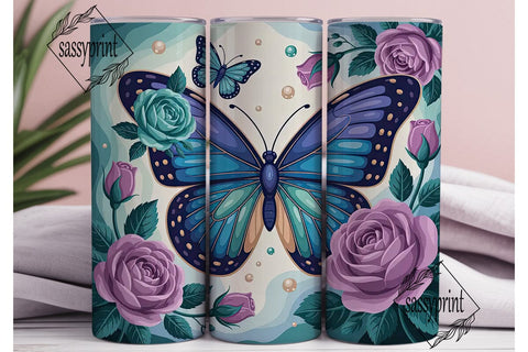 Magical Butterfly Garden 20oz Tumbler Sublimation sassyprint 