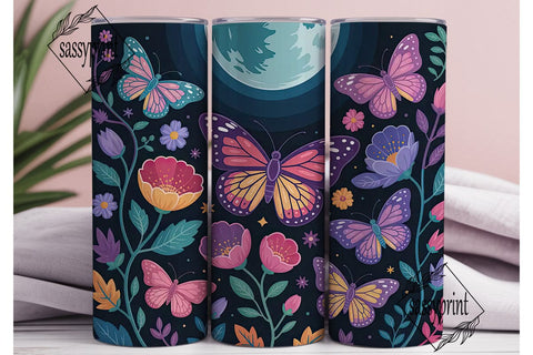 Magical Butterfly Garden 20oz Tumbler Sublimation sassyprint 
