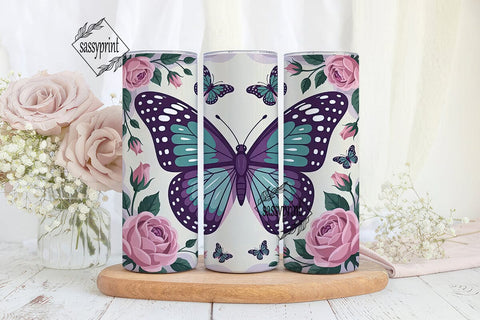 Magical Butterfly Garden 20oz Tumbler Sublimation sassyprint 