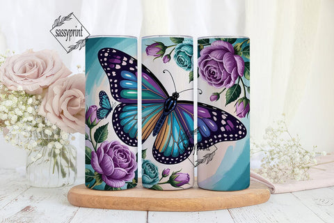 Magical Butterfly Garden 20oz Tumbler Sublimation sassyprint 