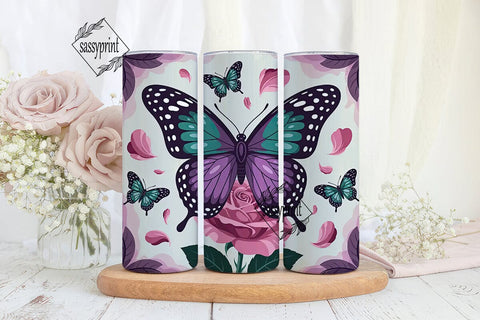 Magical Butterfly Garden 20oz Tumbler Sublimation sassyprint 