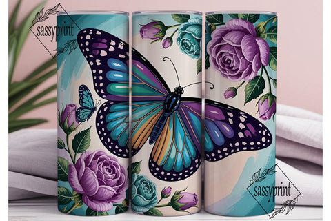 Magical Butterfly Garden 20oz Tumbler Sublimation sassyprint 